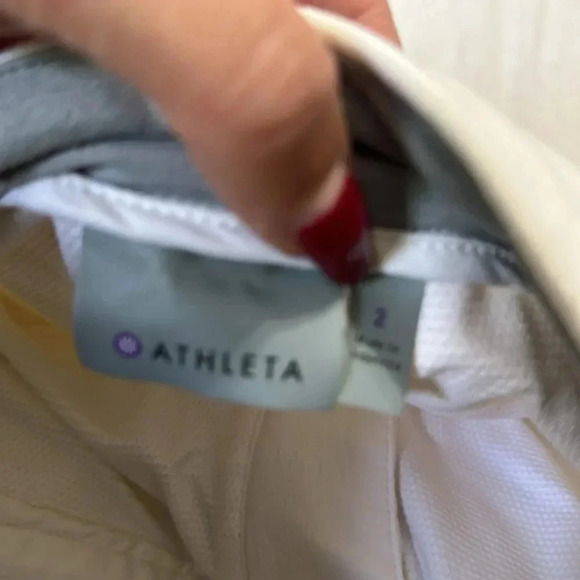 Athleta Trekkie Skort Skirt Womens Size 2 White Cargo Pockets Stretch - Picture 6 of 8